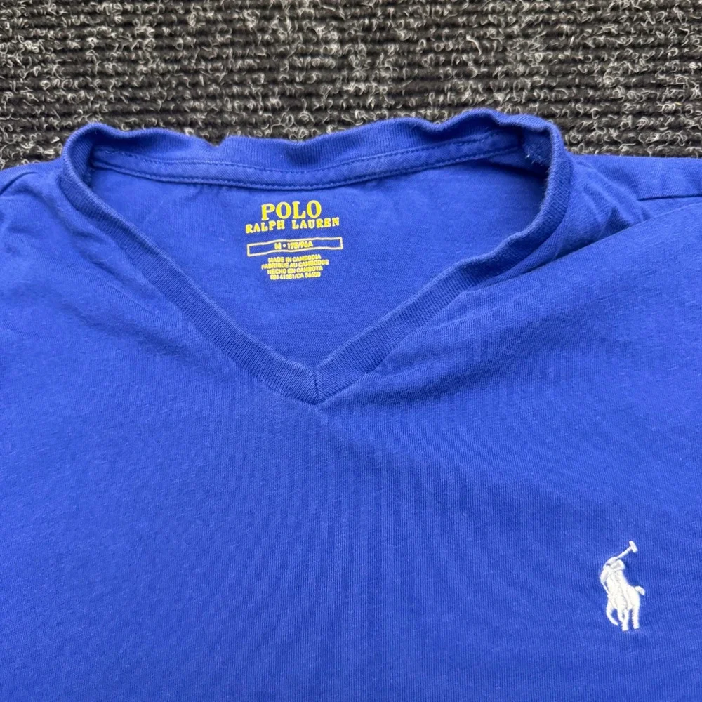 Polo Ralph Lauren Mens T-Shirt Bundle Black Crew Neck Blue V-Neck Size Medium